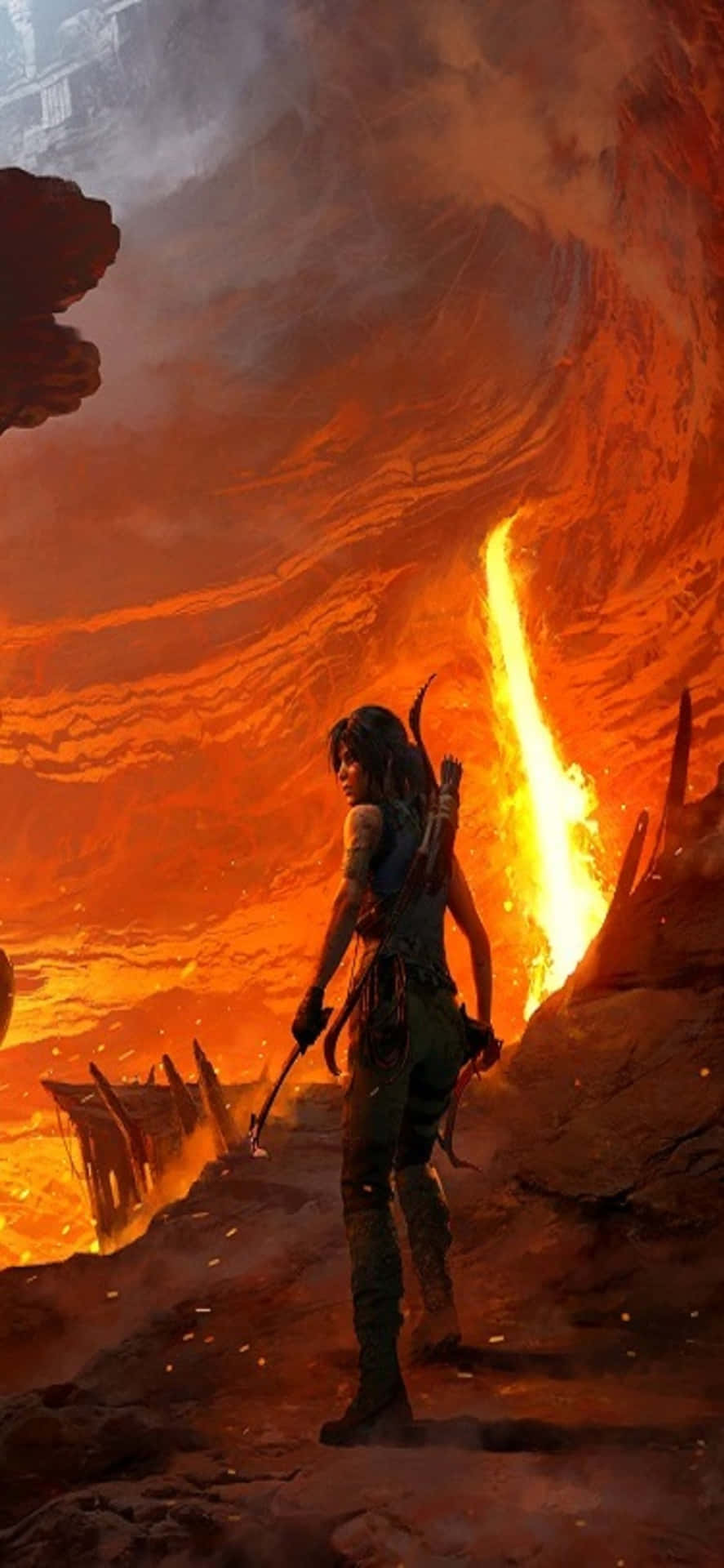 Erlebensie Ein Atemberaubendes Neues Spielerlebnis Mit Dem Iphone X Shadow Of The Tomb Raider.