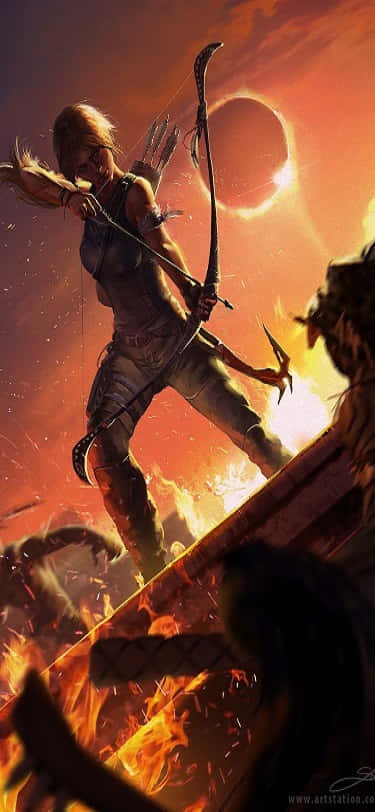 Stunning iPhone X Wallpaper of Shadow of The Tomb Raider