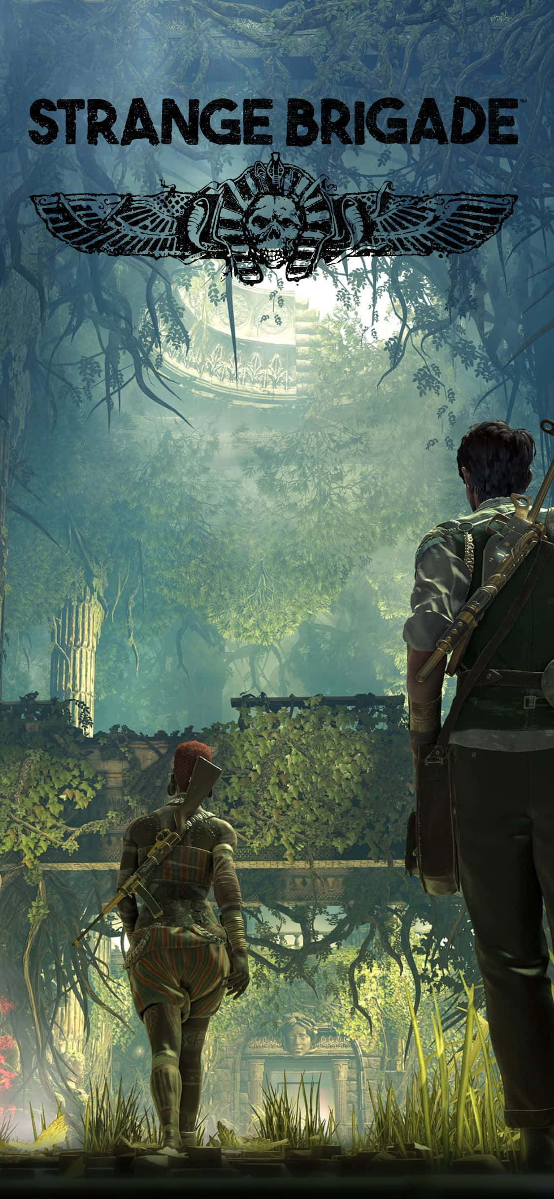 Characters Inside Ancient Ruins Iphone X Strange Brigade Background