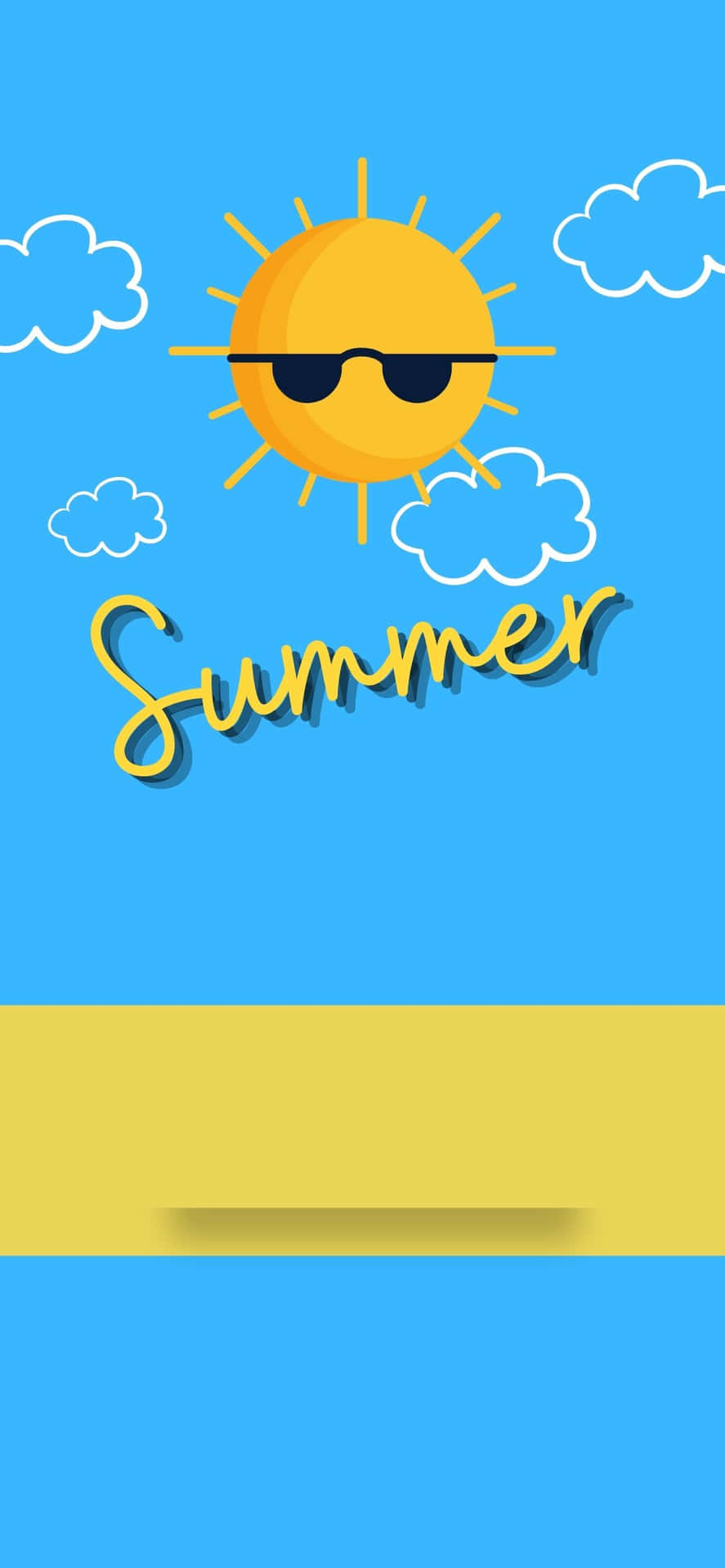 Sun Wearing Sunglasses iPhone X Summer Background