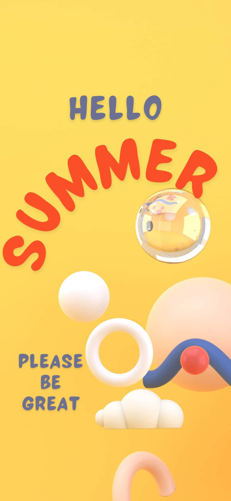 Abstract Shapes iPhone X Summer Background