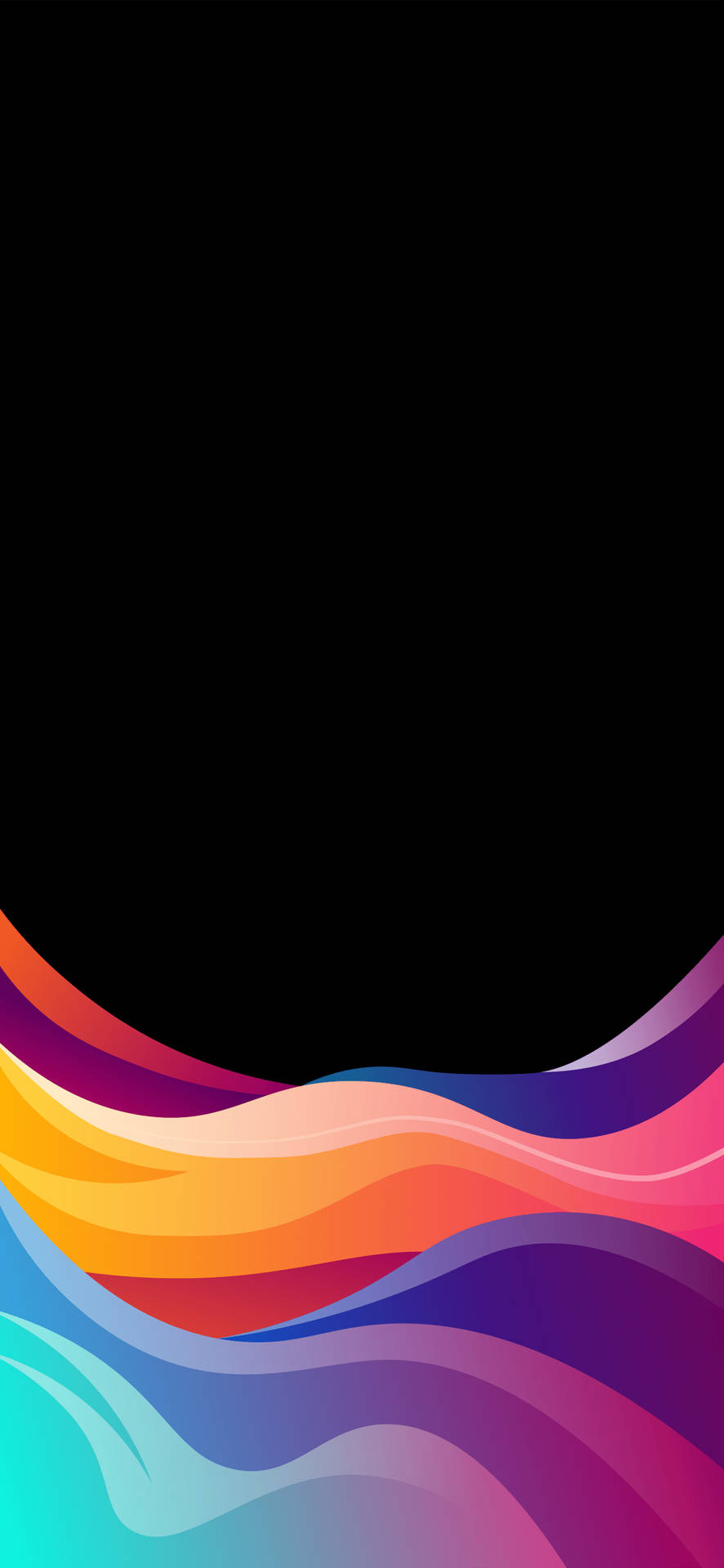 Brighten up your day with iPhone XR's Colorful Waves Wallpaper