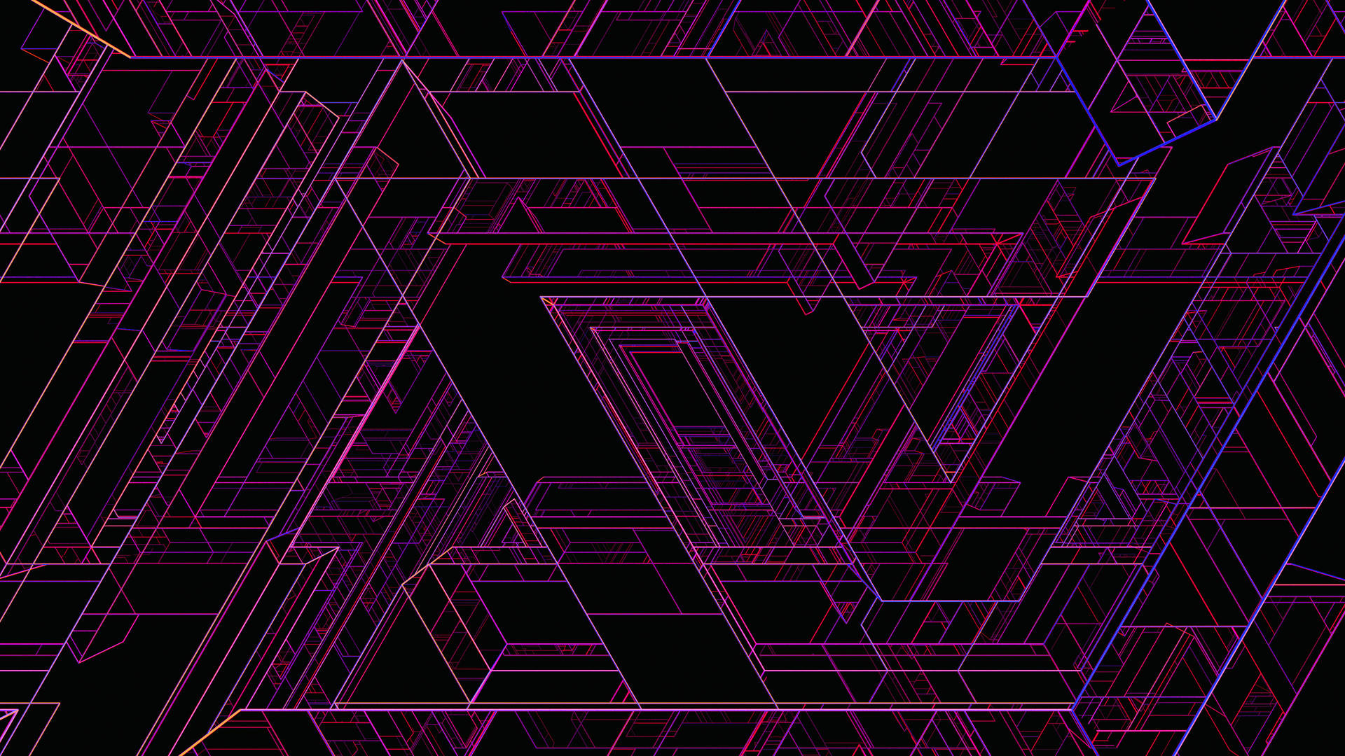 Iphone Xr Futuristic Neon Triangles Wallpaper