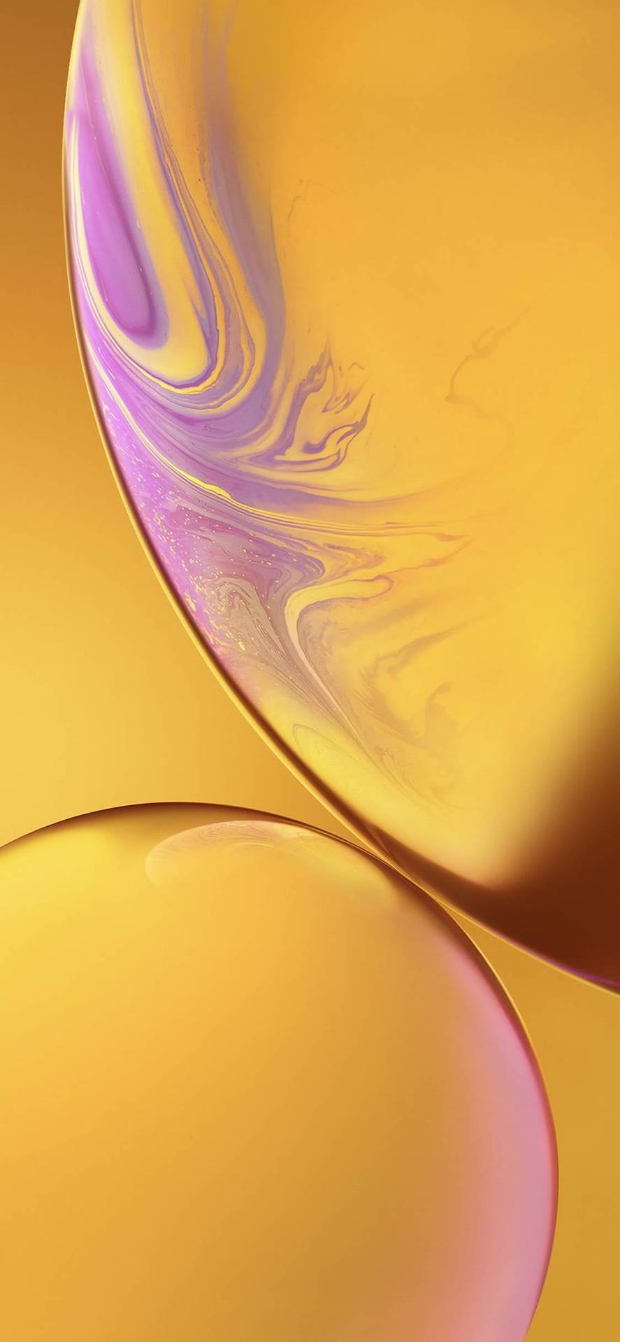 Iphone Xr Red Yellow Bubbles Abstract Background