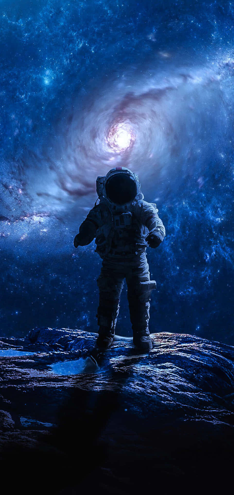 Iphonexr Astronauta Nello Spazio Sulla Luna Sfondo