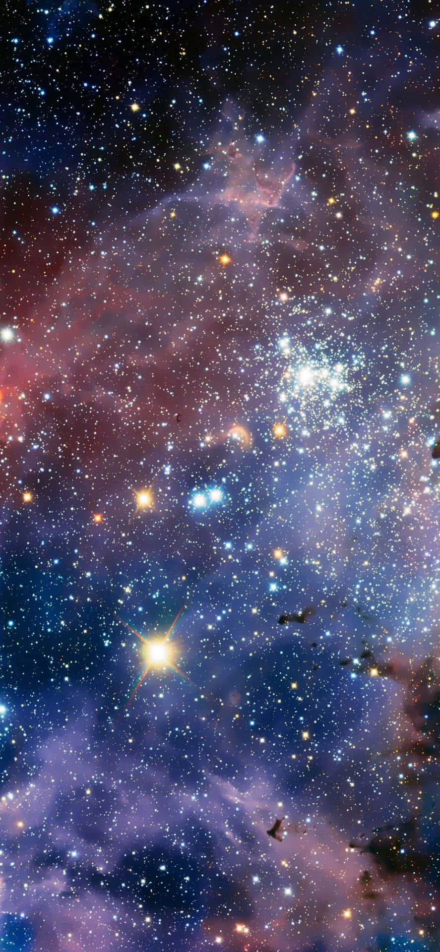 Iphone Xr Space Multicolored Stars Wallpaper