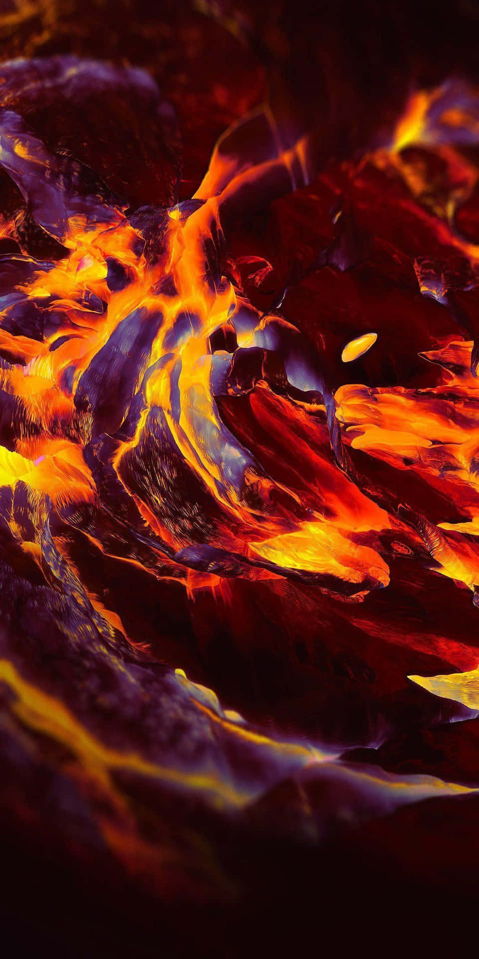 Iphonexr-lager Vulkan Het Röd Lava Wallpaper