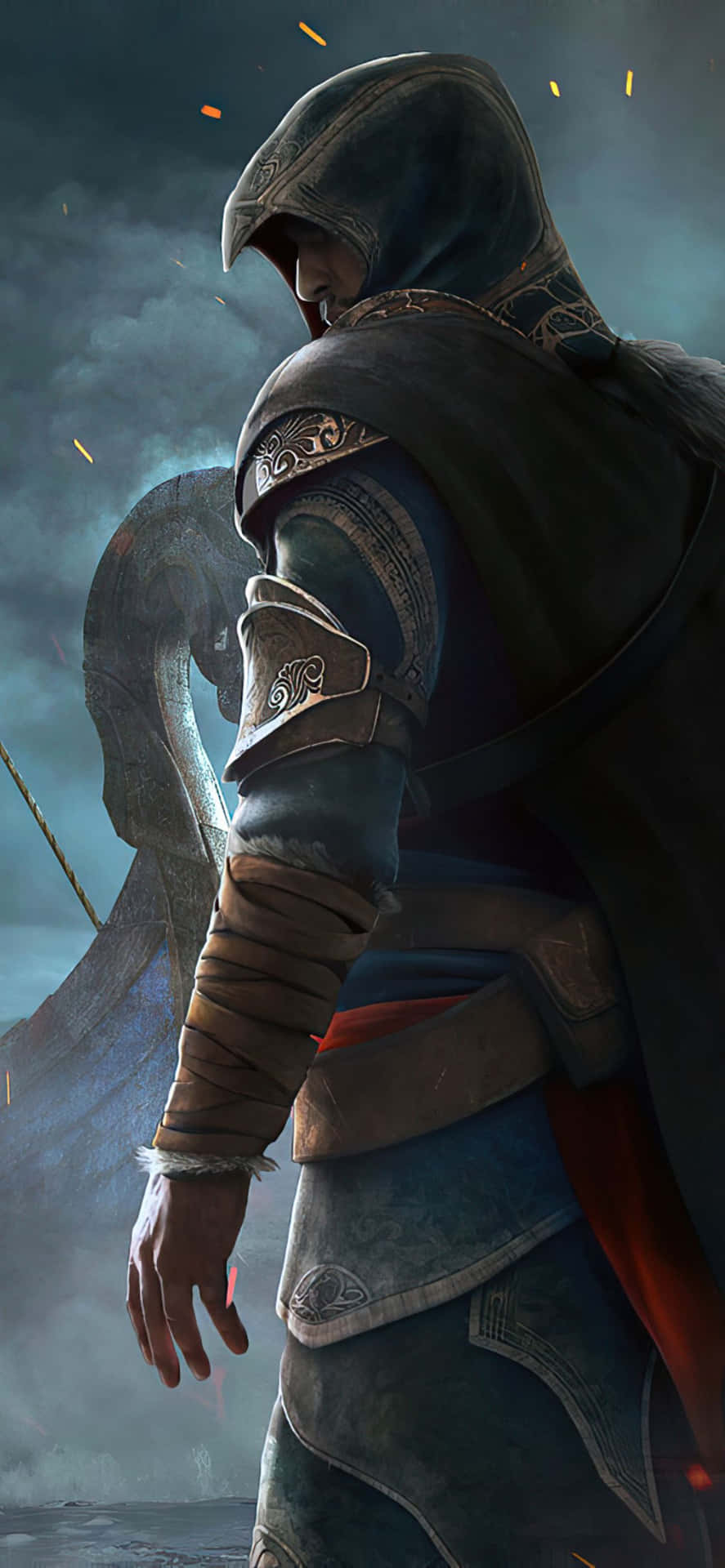 Iphone Xs Assassin's Creed Valhalla Hooded Assassin Background