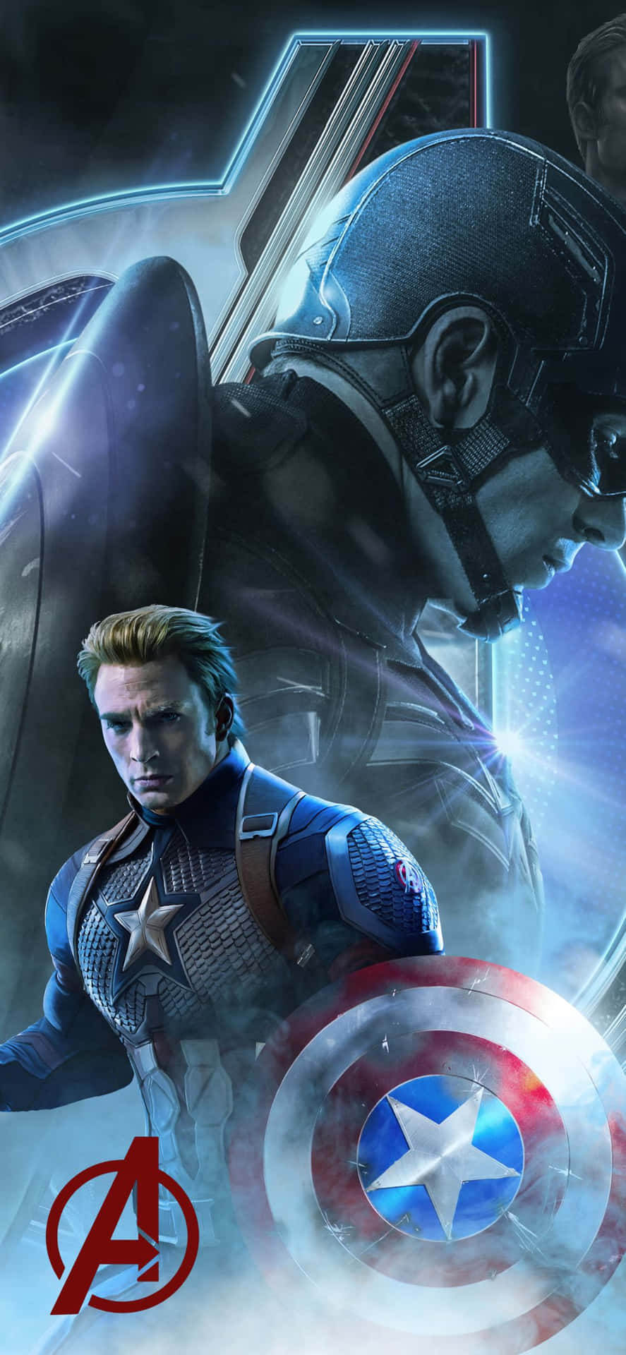 Superposiciónde Fondo De Pantalla De Capitán América Para Iphone Xs Avengers.