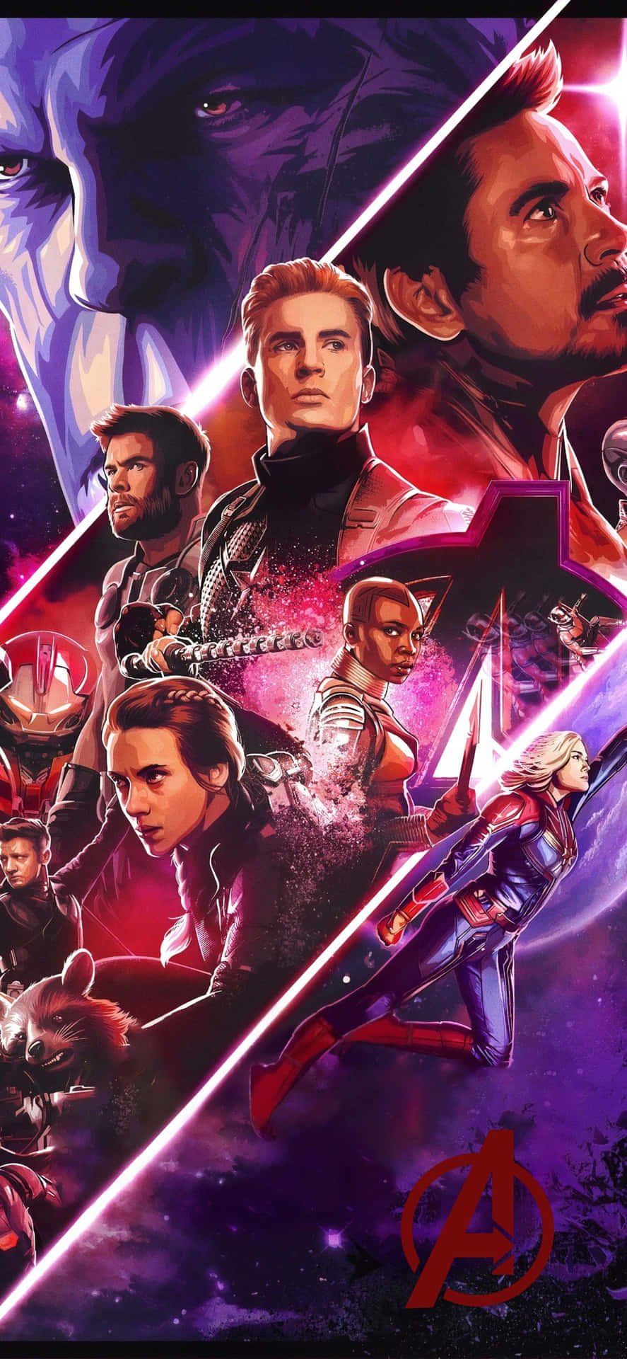 iPhone XS Avengers Baggrund Thanos Og Endgame Heltes