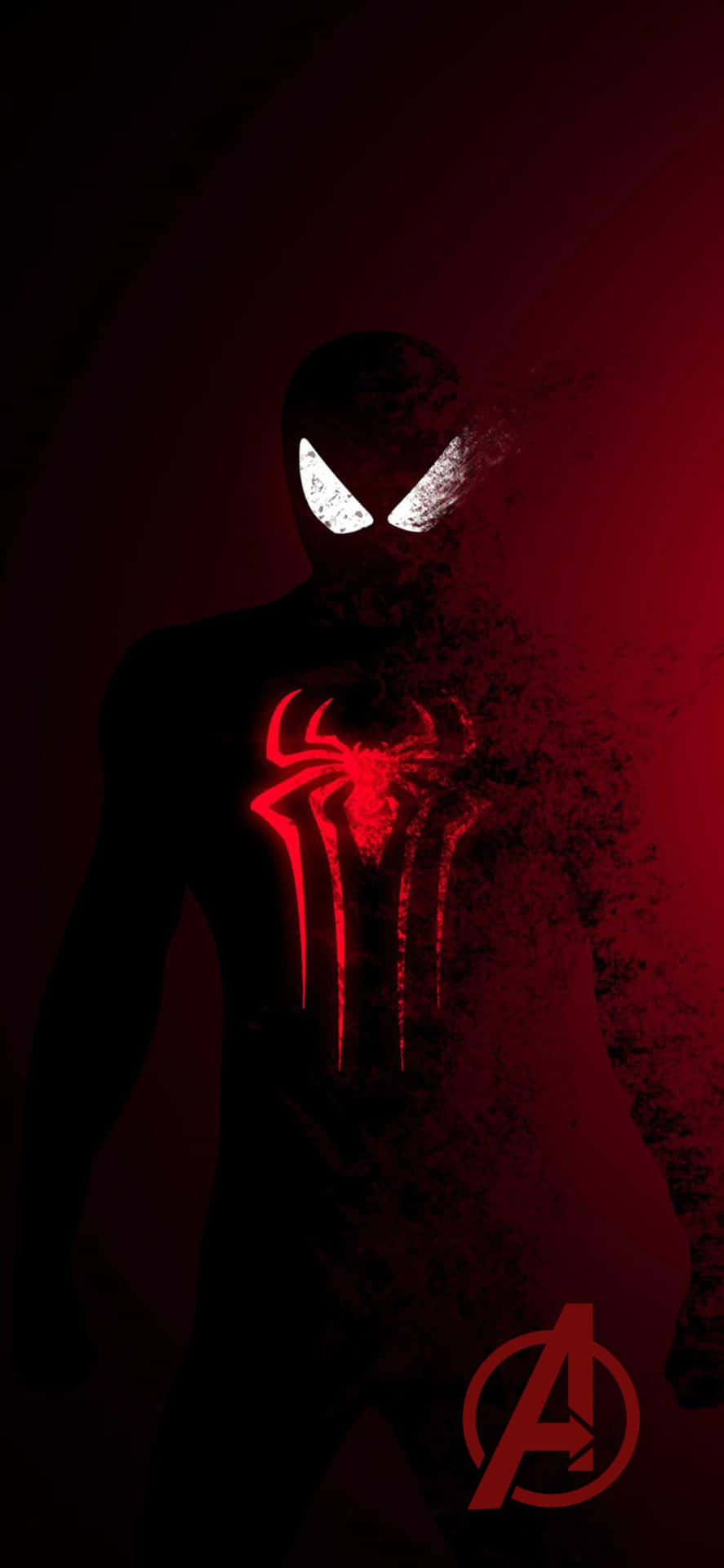 Dark Red iPhone XS Avengers Background Spider-man