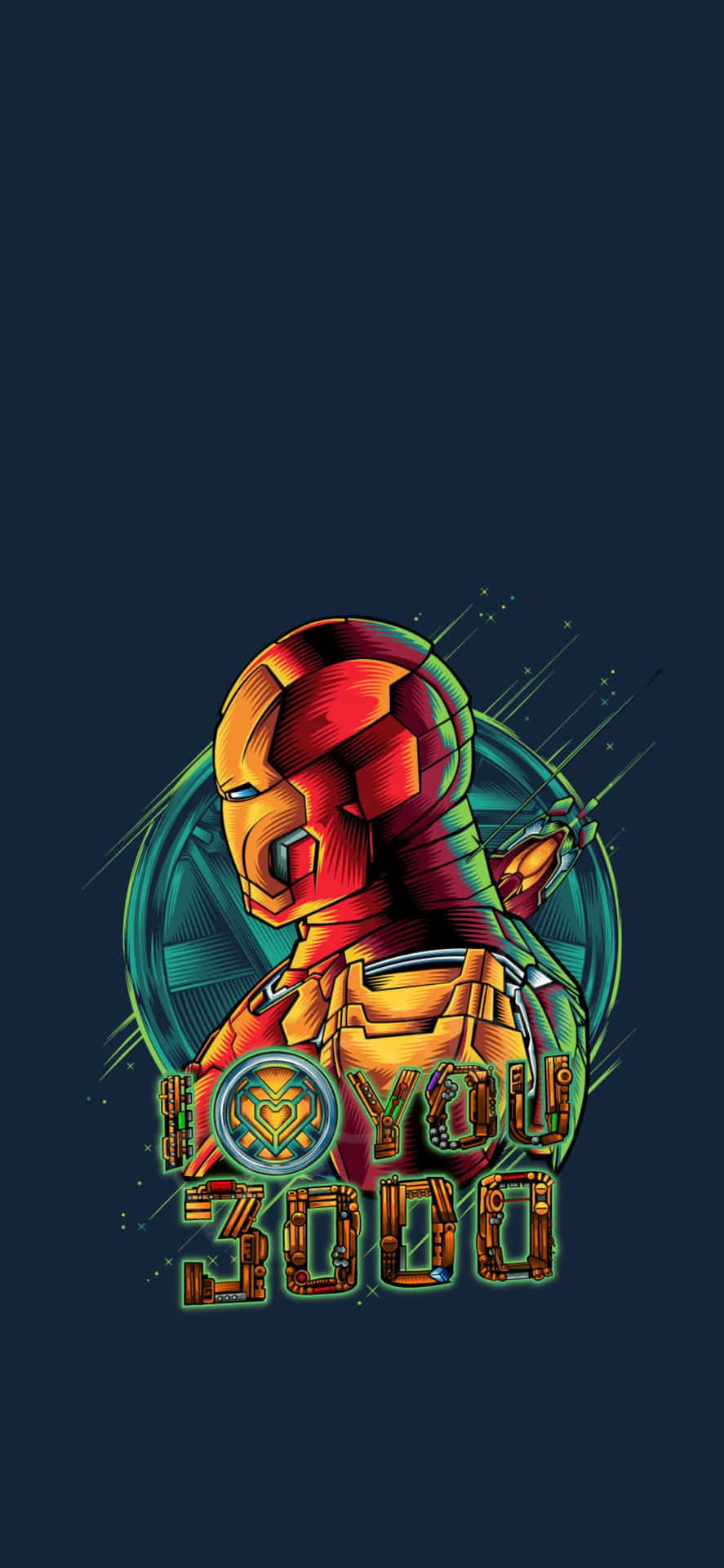 iPhone XS Avengers Background Iron Man I Love You 3000 Fanart