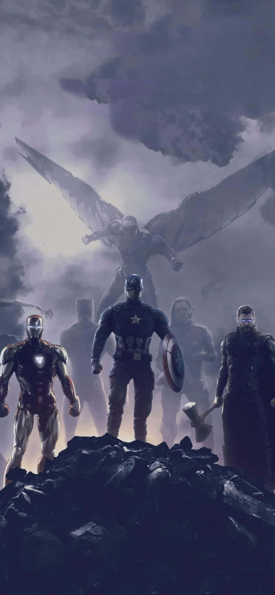 Fondode Pantalla De Avengers Endgame En Iphone Xs, Escena De La Película.