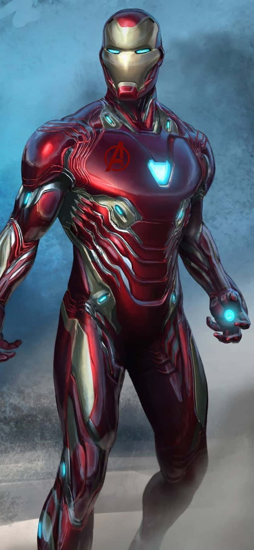Iphonexs Avengers Bakgrundsbild Med Iron Man I Mark 50-dräkt.