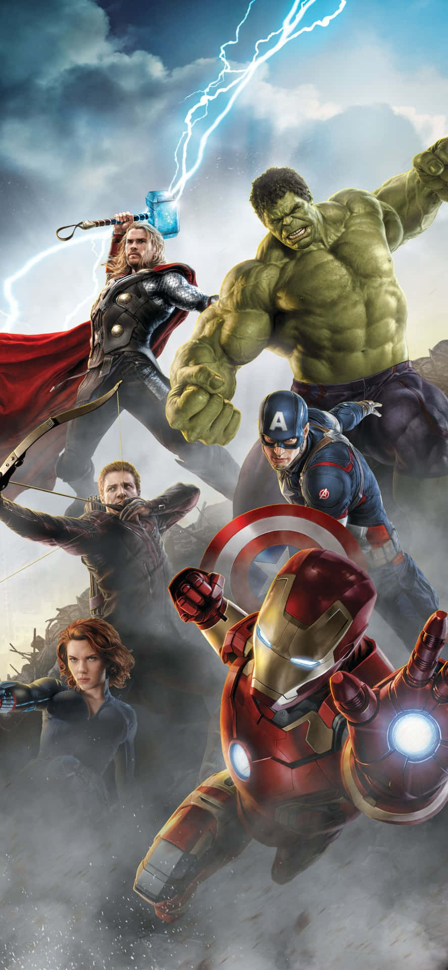 iPhone XS Originale seks Avengers baggrunds wallpaper