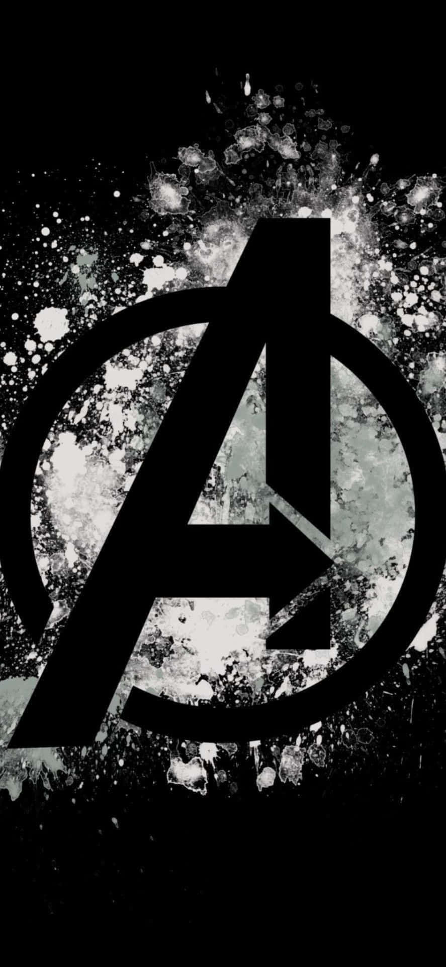 Iphonexs Avengers-logo Abstrakt Bakgrundsbild.