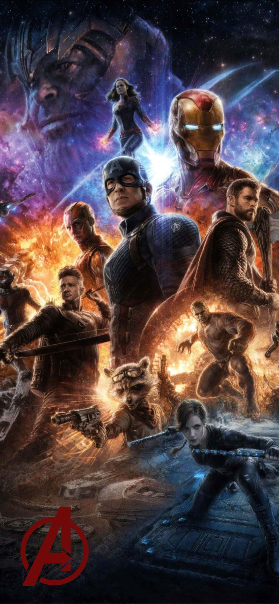 Iphonexs Avengers Hintergrund - Thanos Und Die Helden