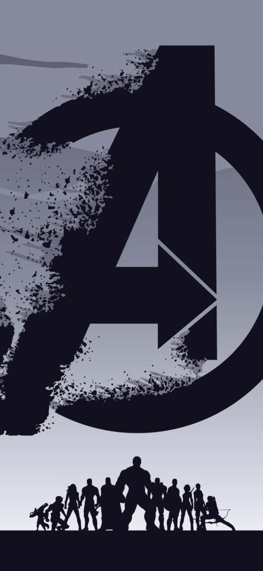 Fondode Pantalla De Iphone Xs Con El Logotipo De Avengers Endgame.