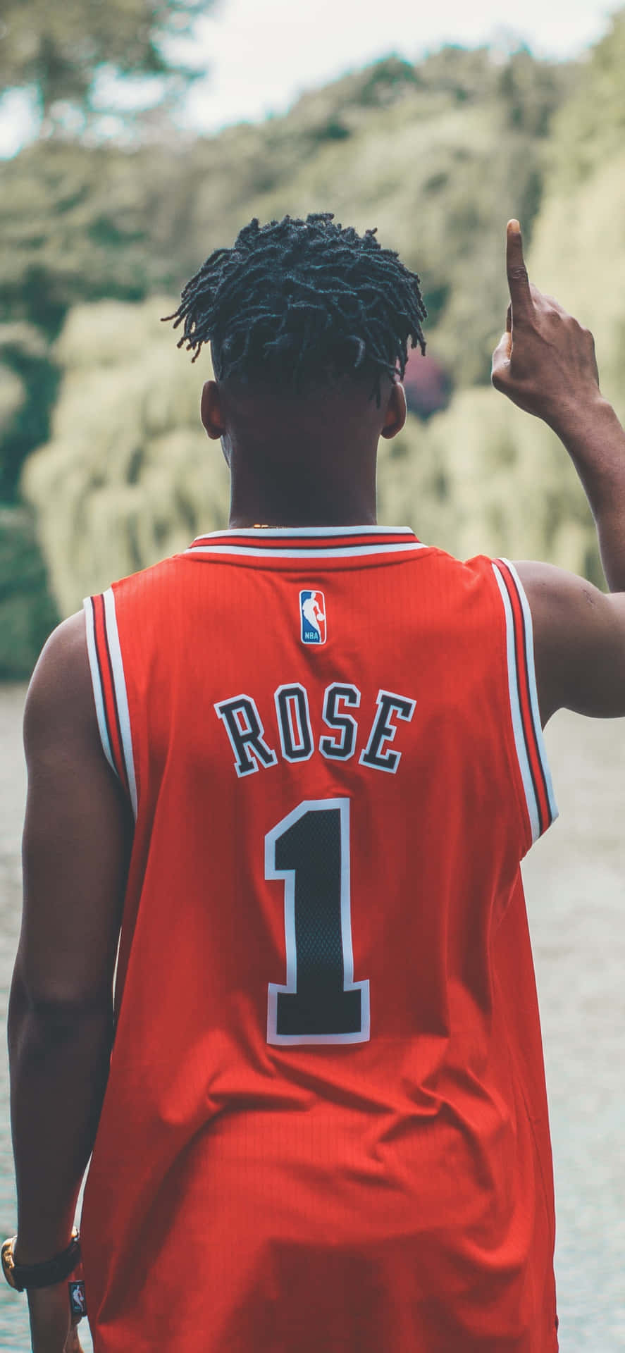 Iphone Xs Basketball Derrick Rose baggrund