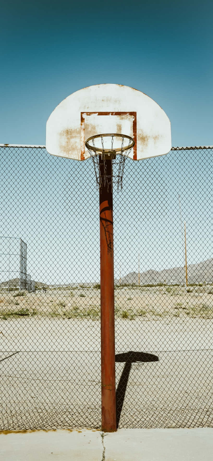 Iphonexs Basketball Altes Spielfeld Hintergrundbild