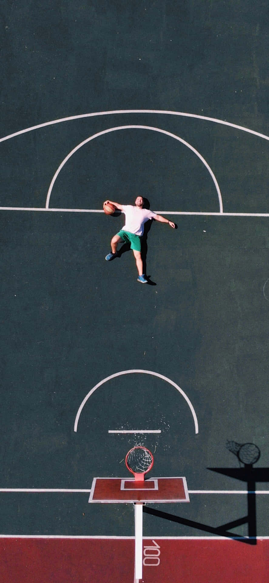Iphonexs Basketball In Liegender Position Hintergrund