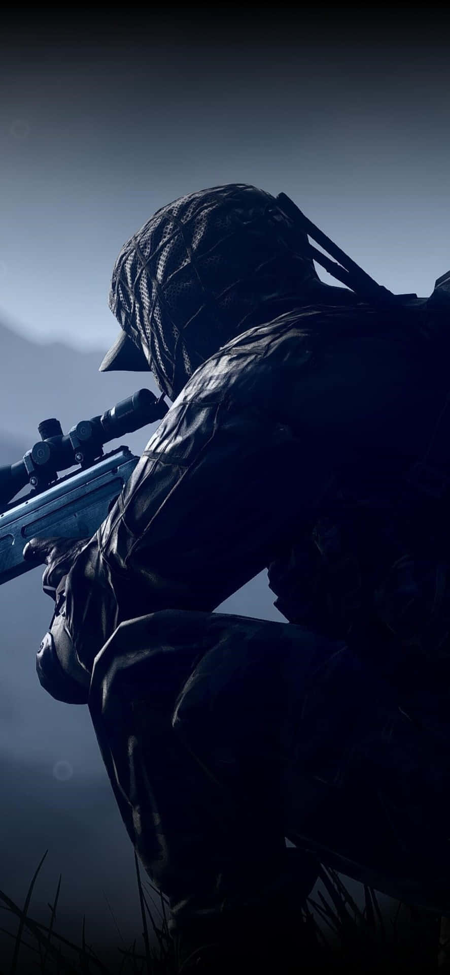 Iphonexs Battlefield 4 Utilizando Un Fondo De Pantalla Con Rifle
