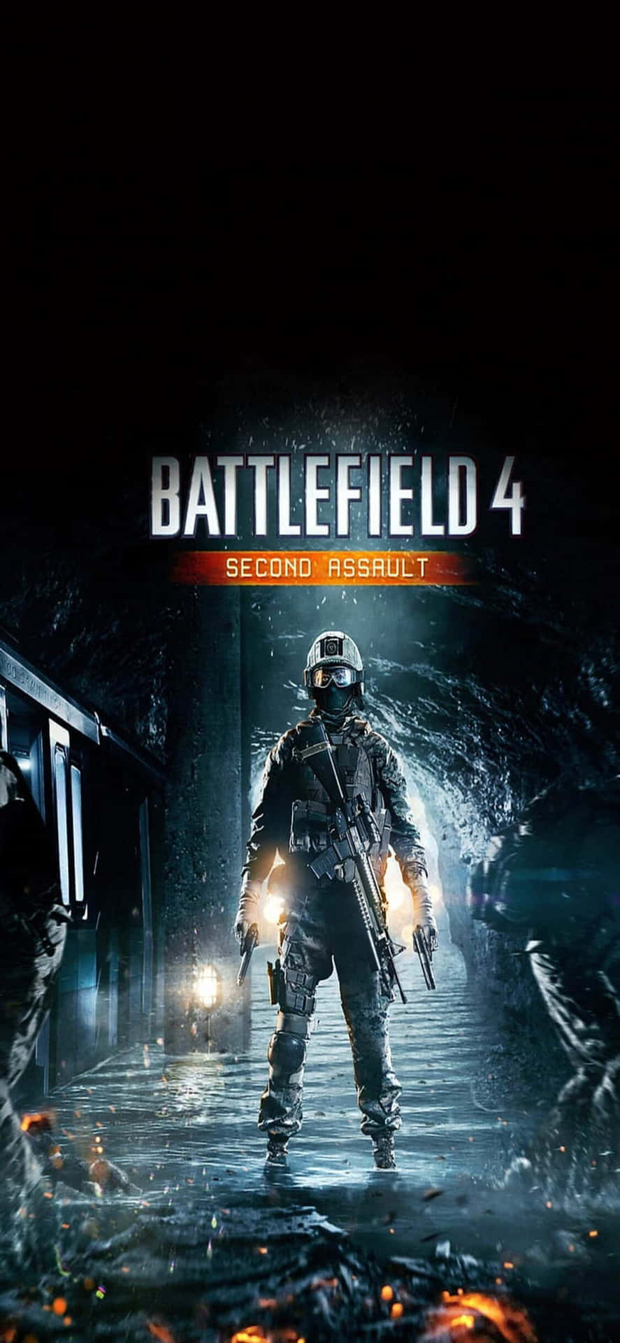 Sfondoiphone Xs Con Soldato Di Battlefield 4 In Posizione Eretta.