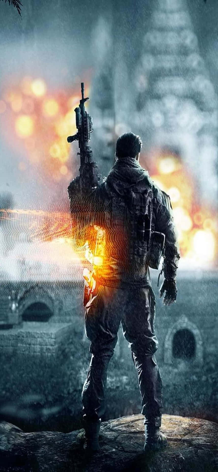 Iphone Xs Battlefield 4 Burning Background