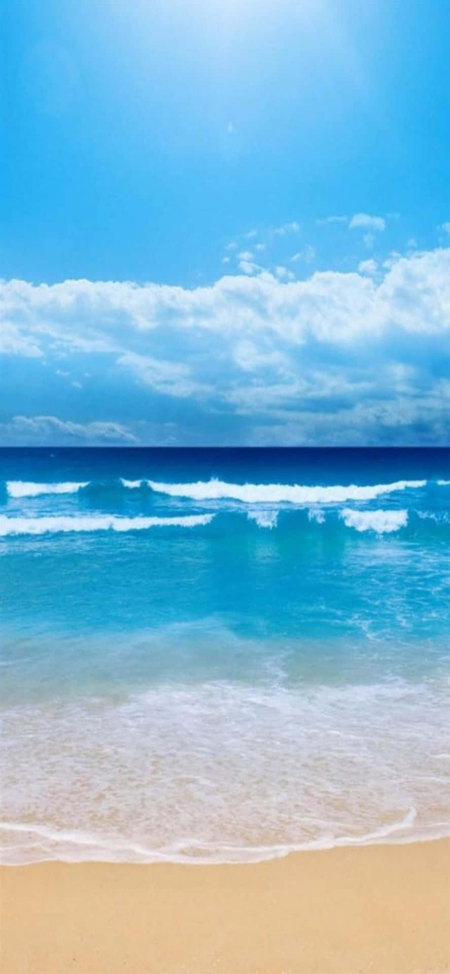 iPhone XS Beach Crashing Waves Background
