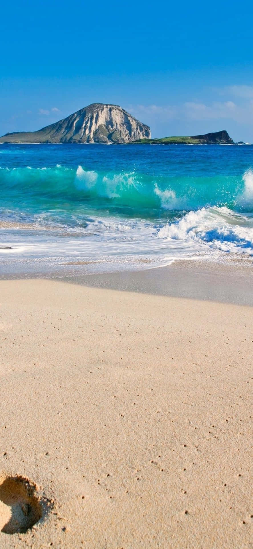 Iphonexs Bakgrundsbild Från Hawaii-stranden.