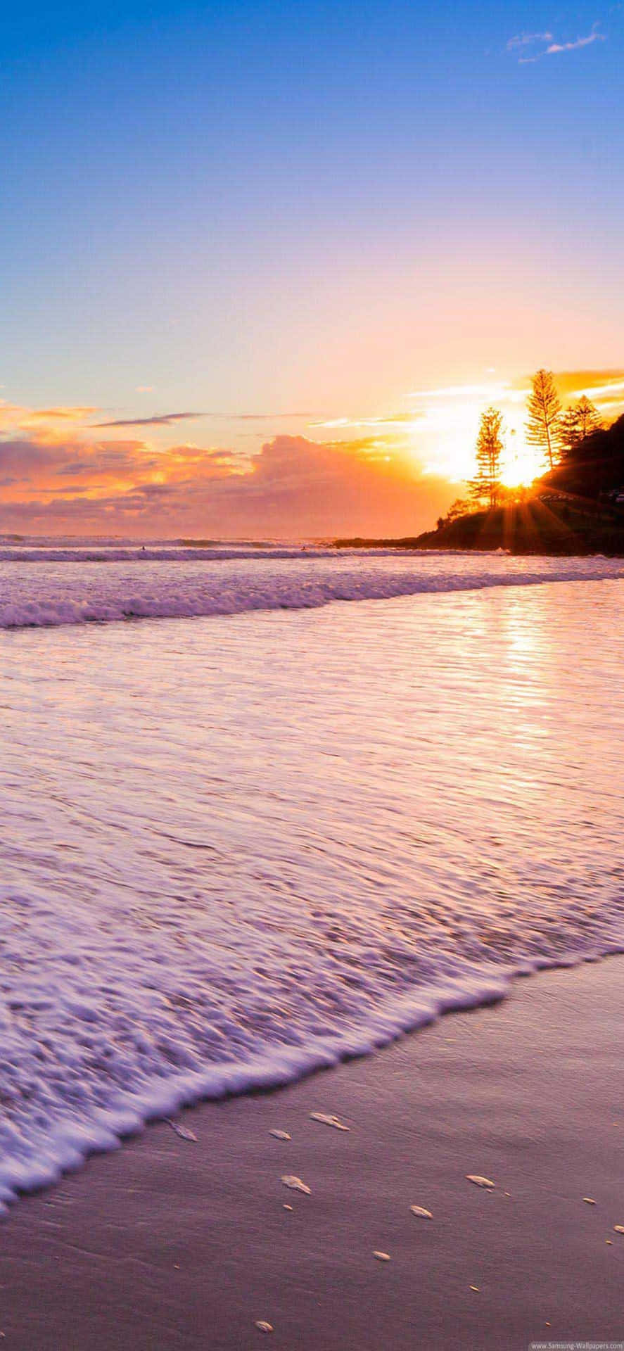 iPhone XS Beach Long Shoreline Background