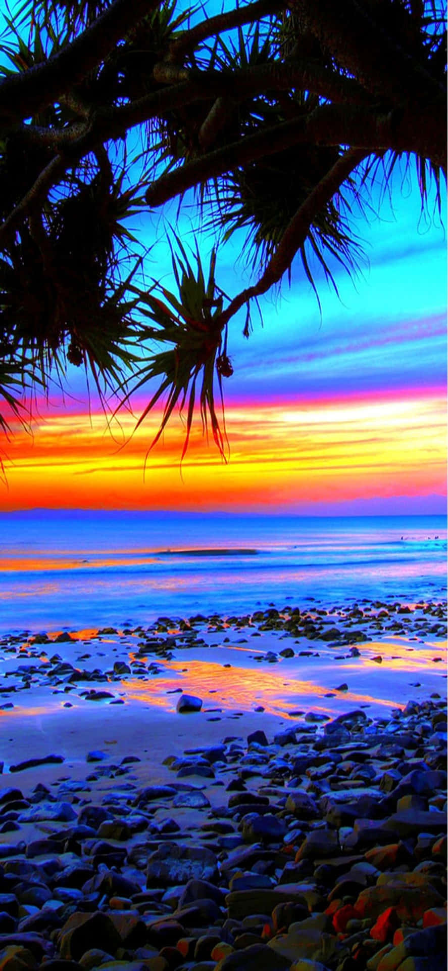 iPhone XS Beach Rocky Beach Background