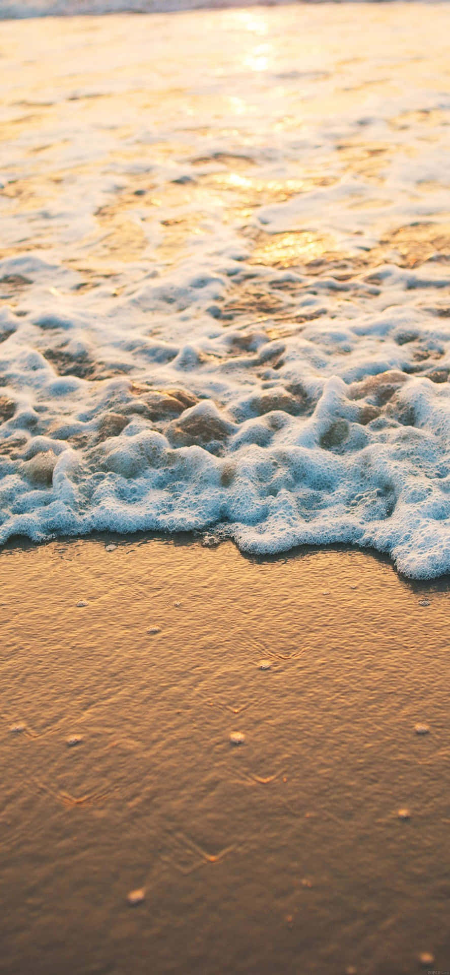 Iphonexs Strand Hintergrund Mit Meereswelle