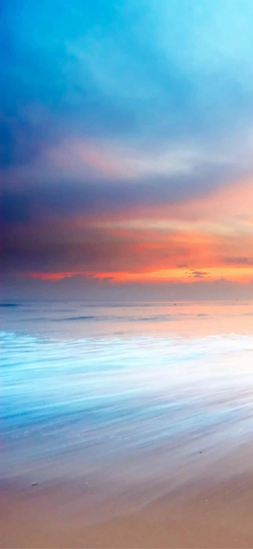 Iphonexs Strand Sonnenuntergang Himmel Hintergrund