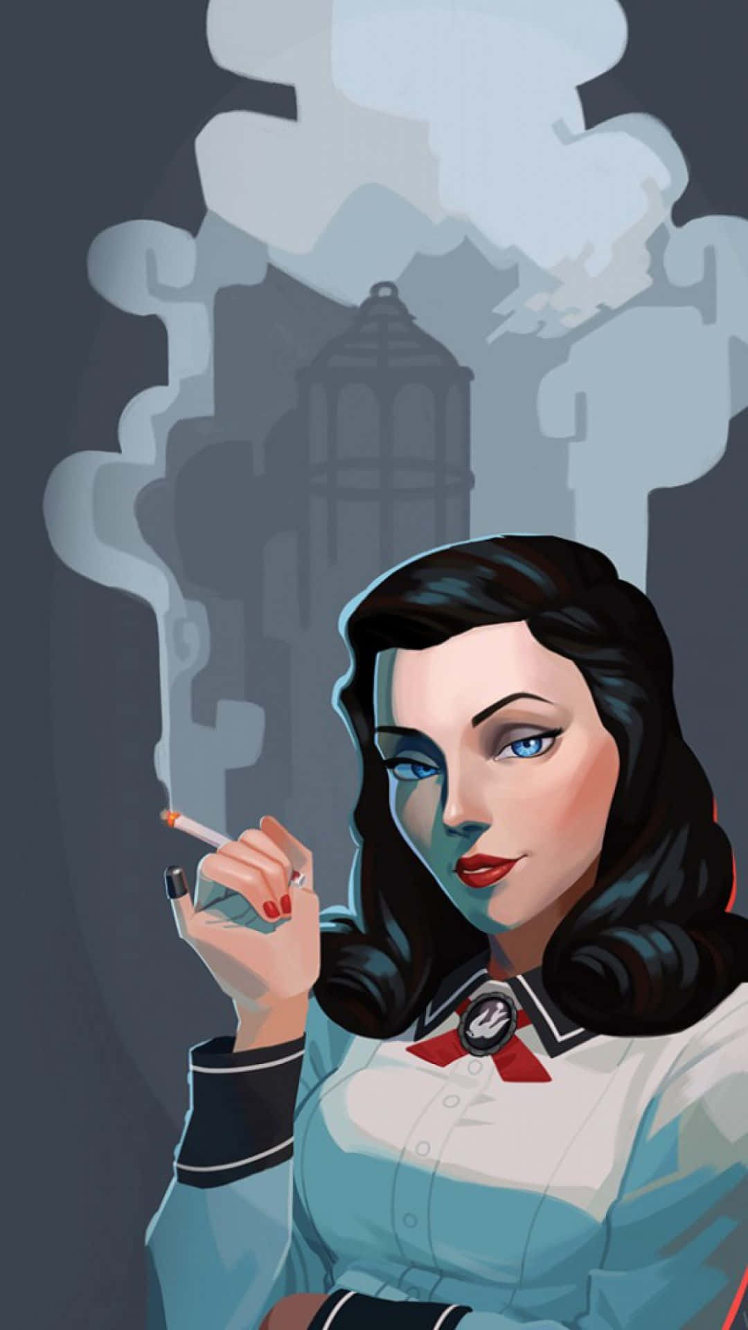 Iphone Xs Bioshock Infinite Elizabeth Smoking Background