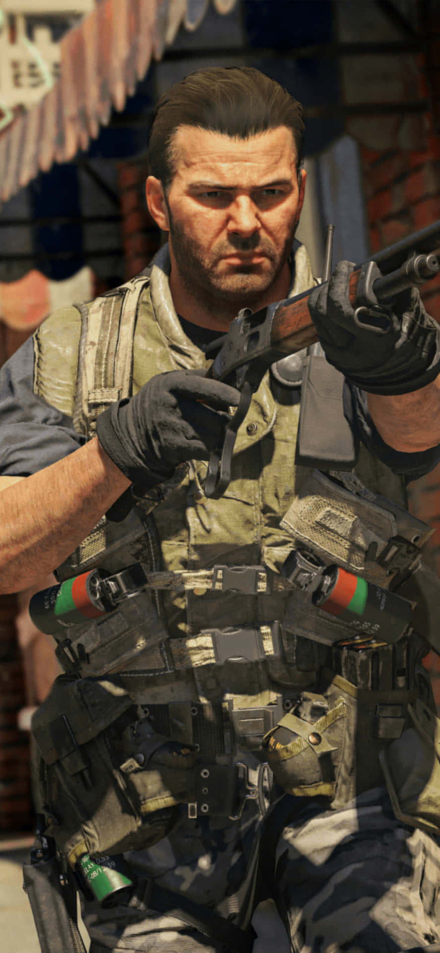 Iphonexs Bakgrund Med Mason Från Call Of Duty Black Ops Cold War.