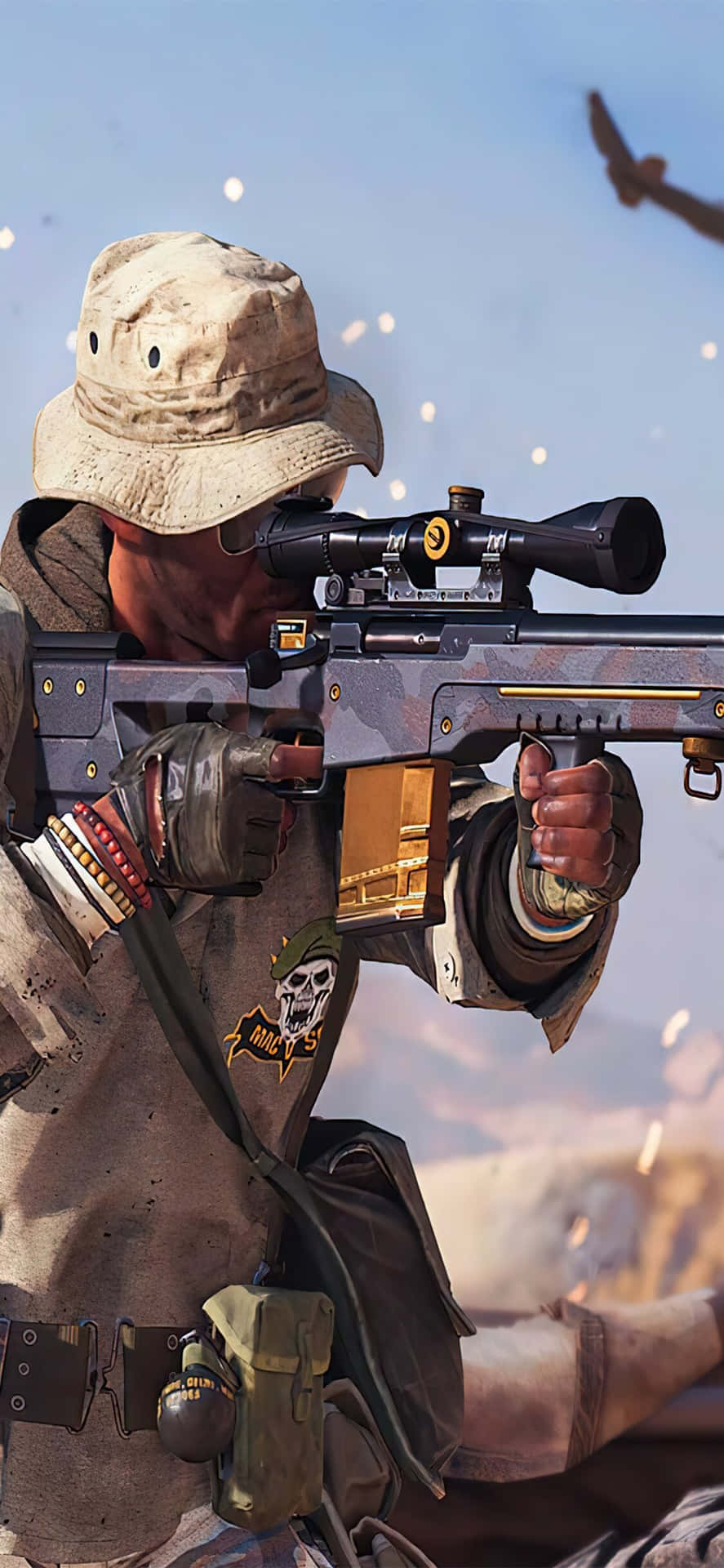 Iphonexs Call Of Duty Black Ops Cold War Sniper Bakgrundsbild