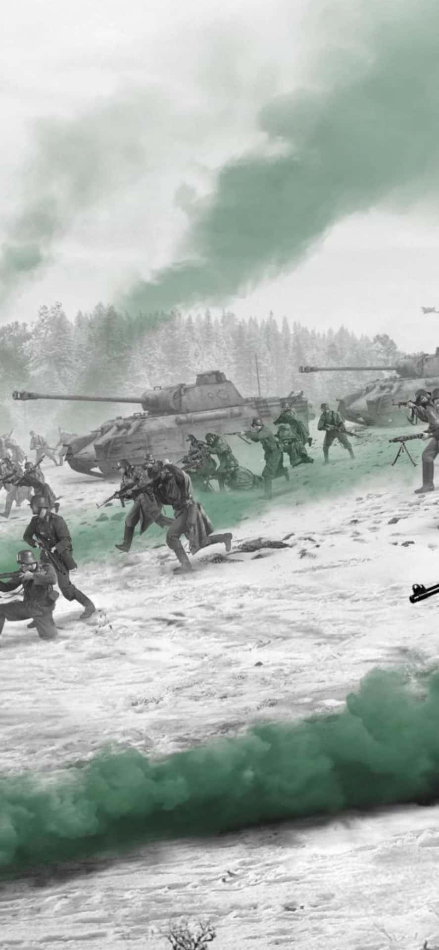 Iphone Xs Company Of Heroes 2 Background With Troop