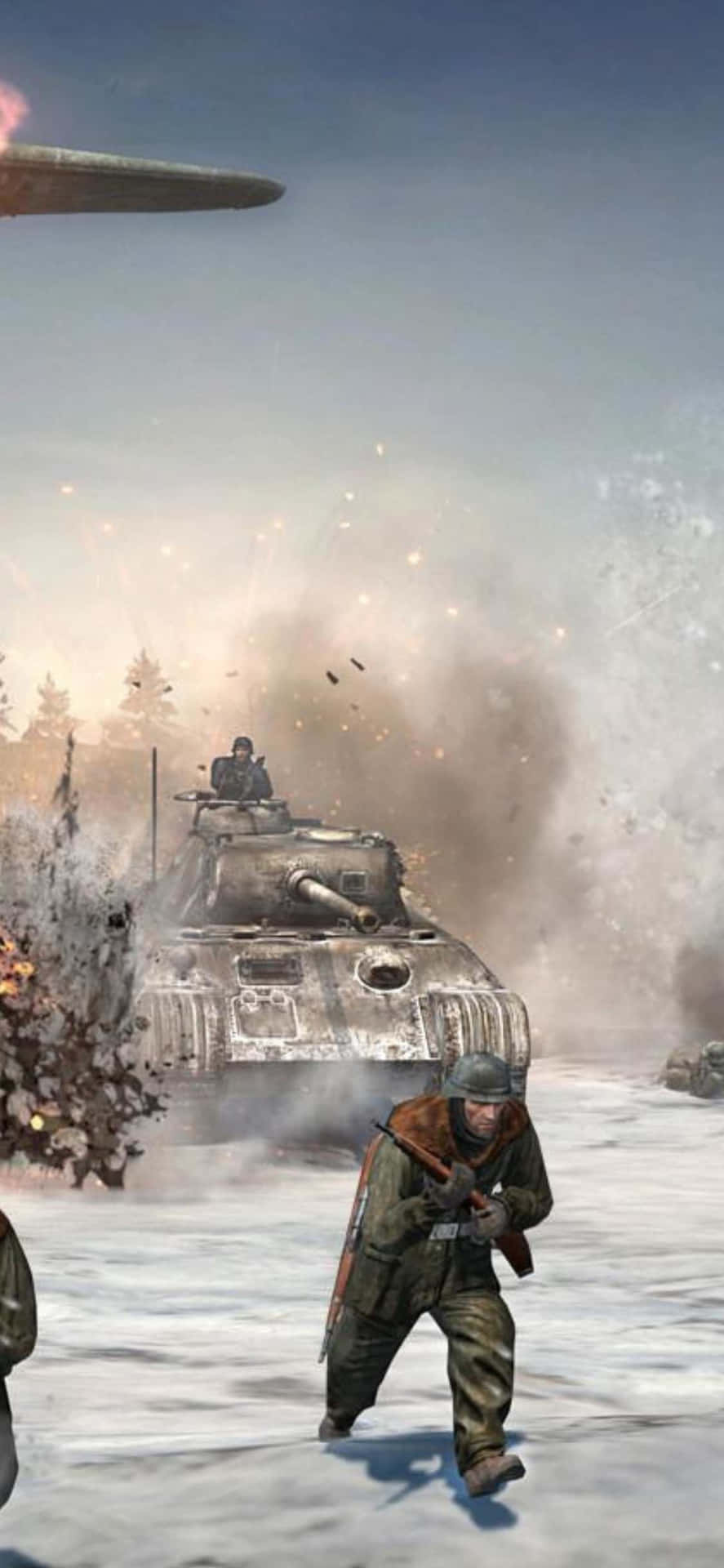 Tank In Iphone Xs Company Of Heroes 2 Background