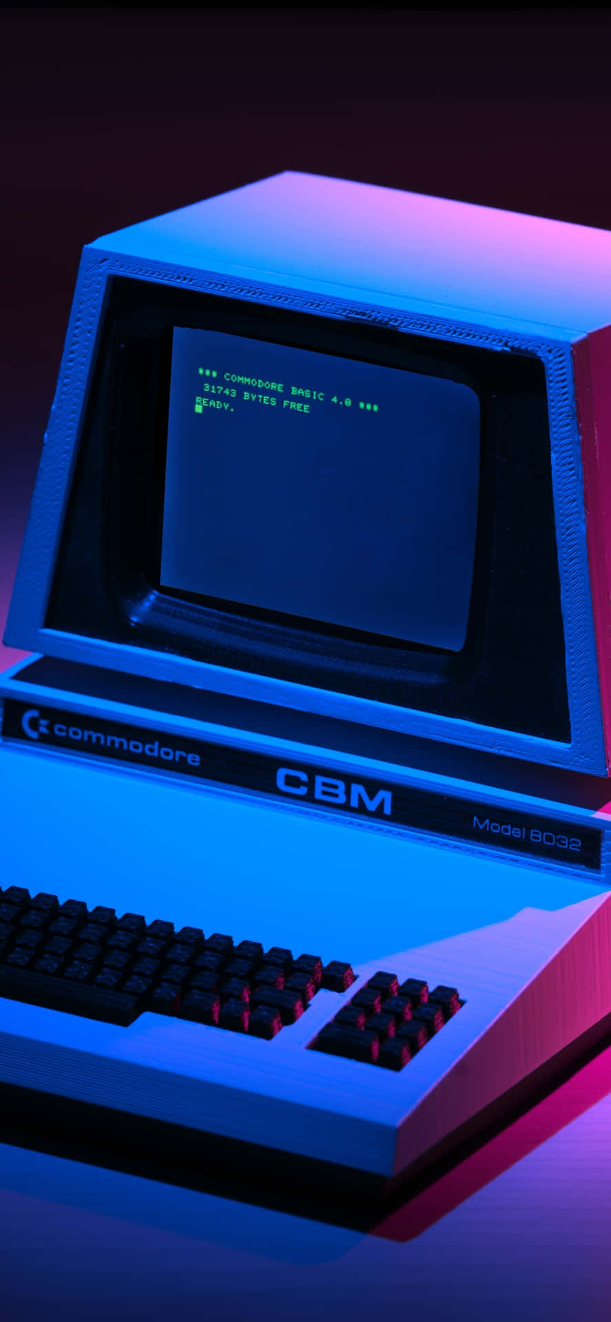 Vintageästhetik Iphone Xs Computer Hintergrund In Blau Und Lila