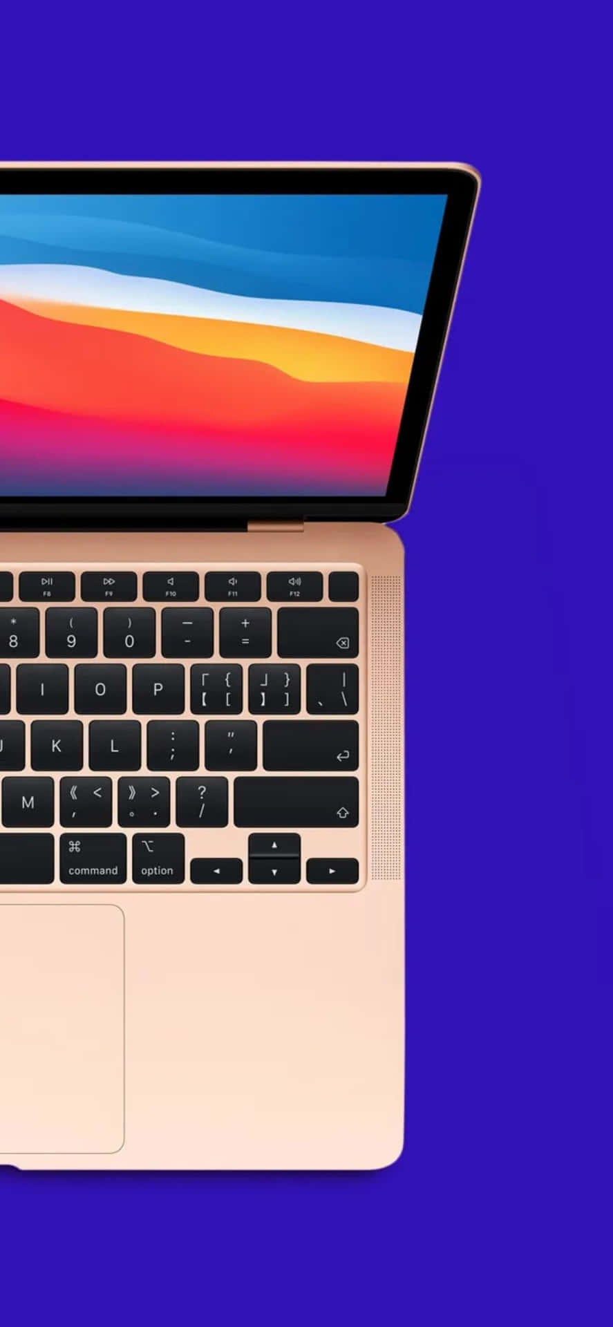 Iphone Xs Rose Gold Computer Laptop Purple Background