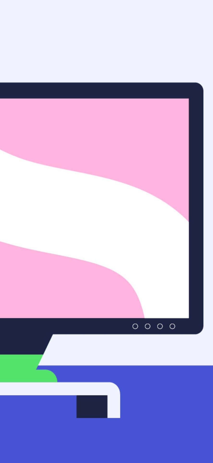 Animateret Iphone Xs Computer Pink og Hvid Blå Bord Baggrund