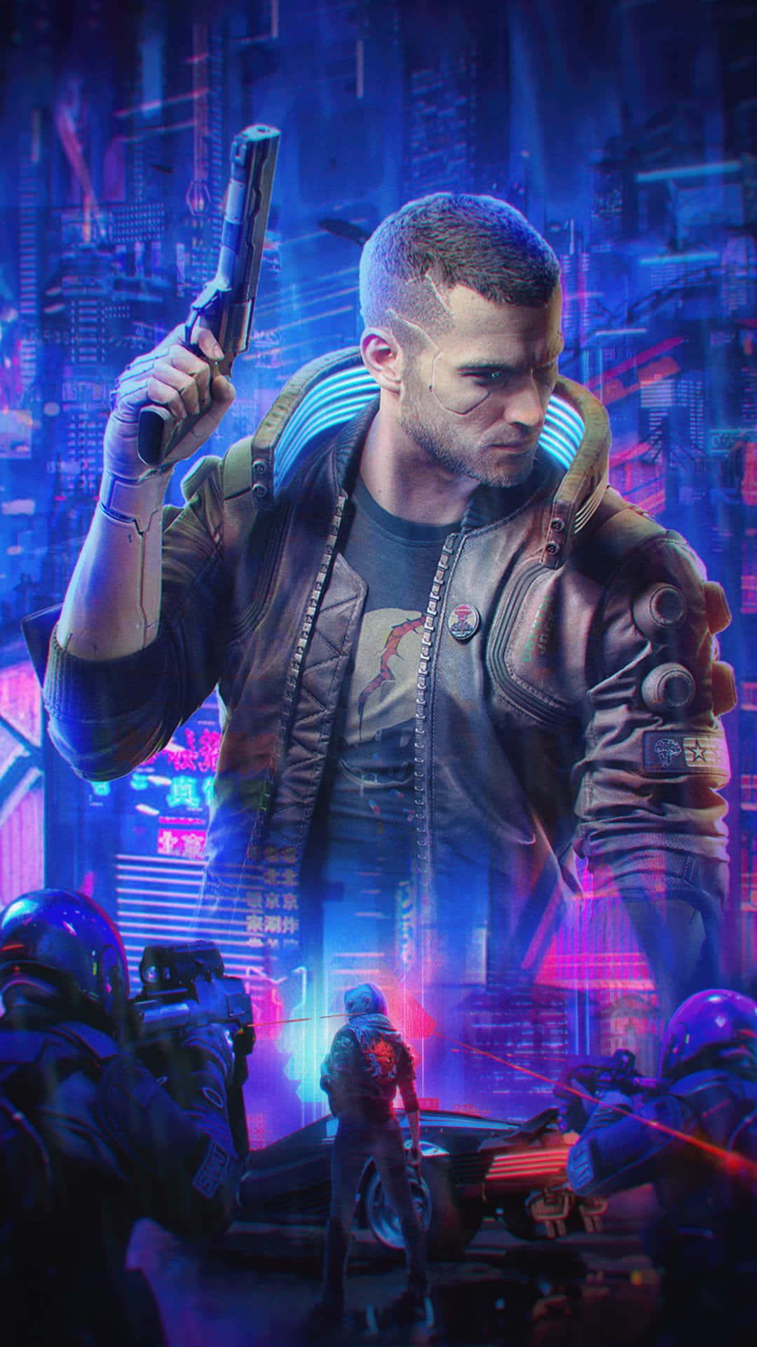 iPhone XS Cyberpunk 2077 Vincent And Valerie Background