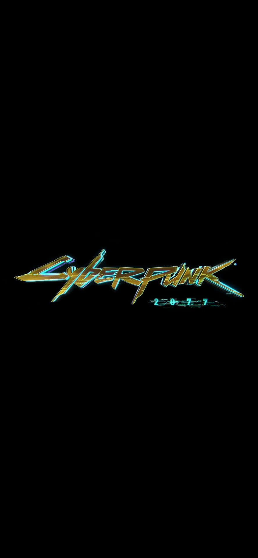 iPhone XS Cyberpunk 2077 Logo Background