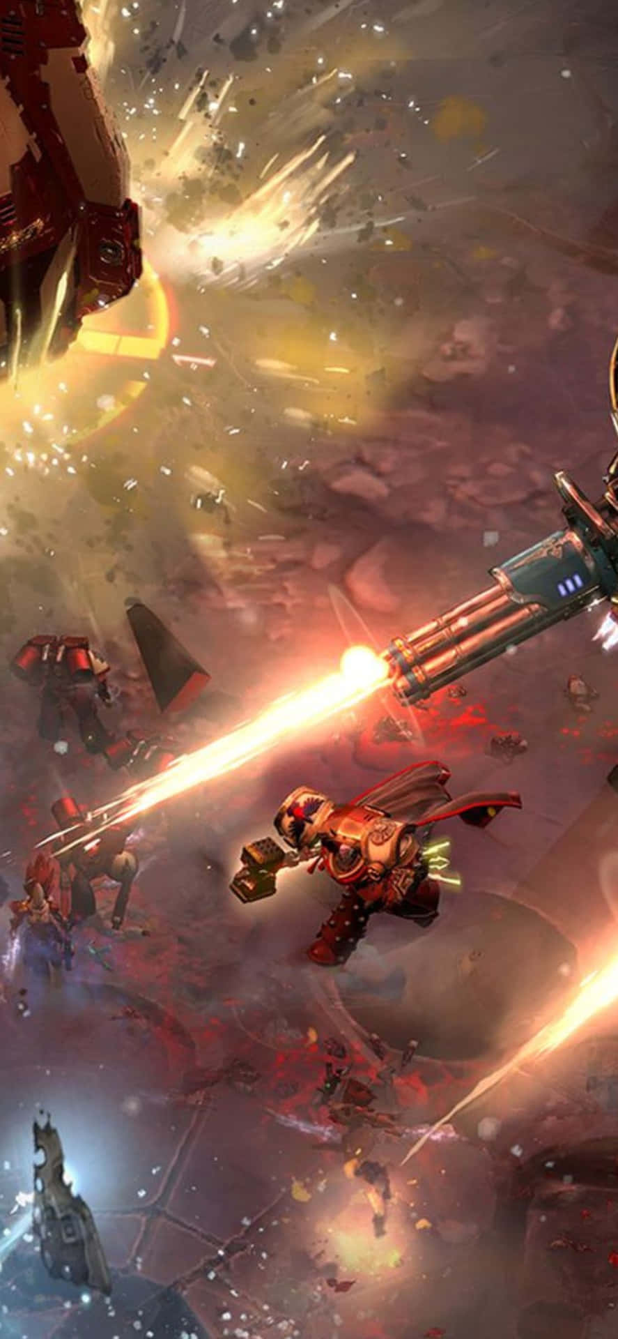 An epic scene from the game "Dawn of War III".