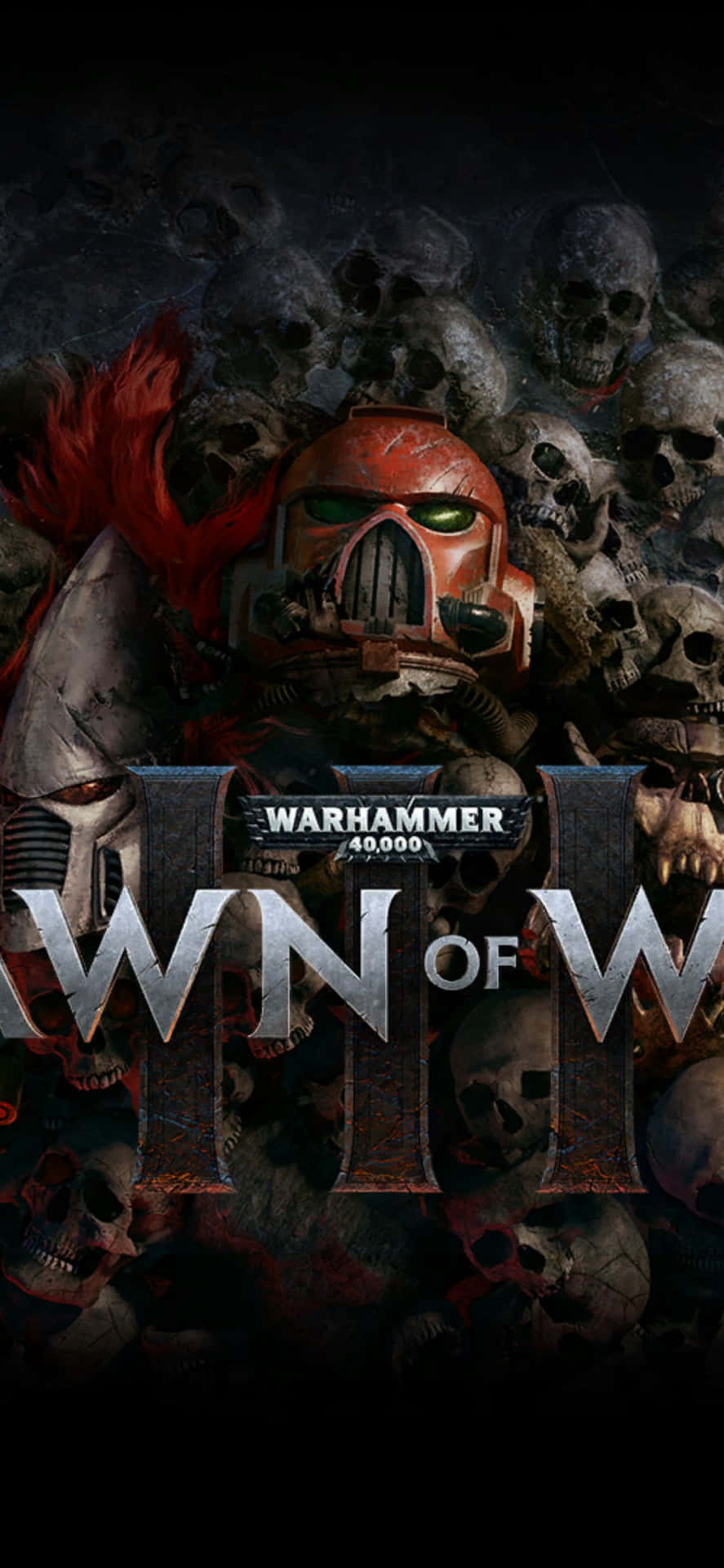 "A scene from the game Dawn of War III on an Iphone Xs"