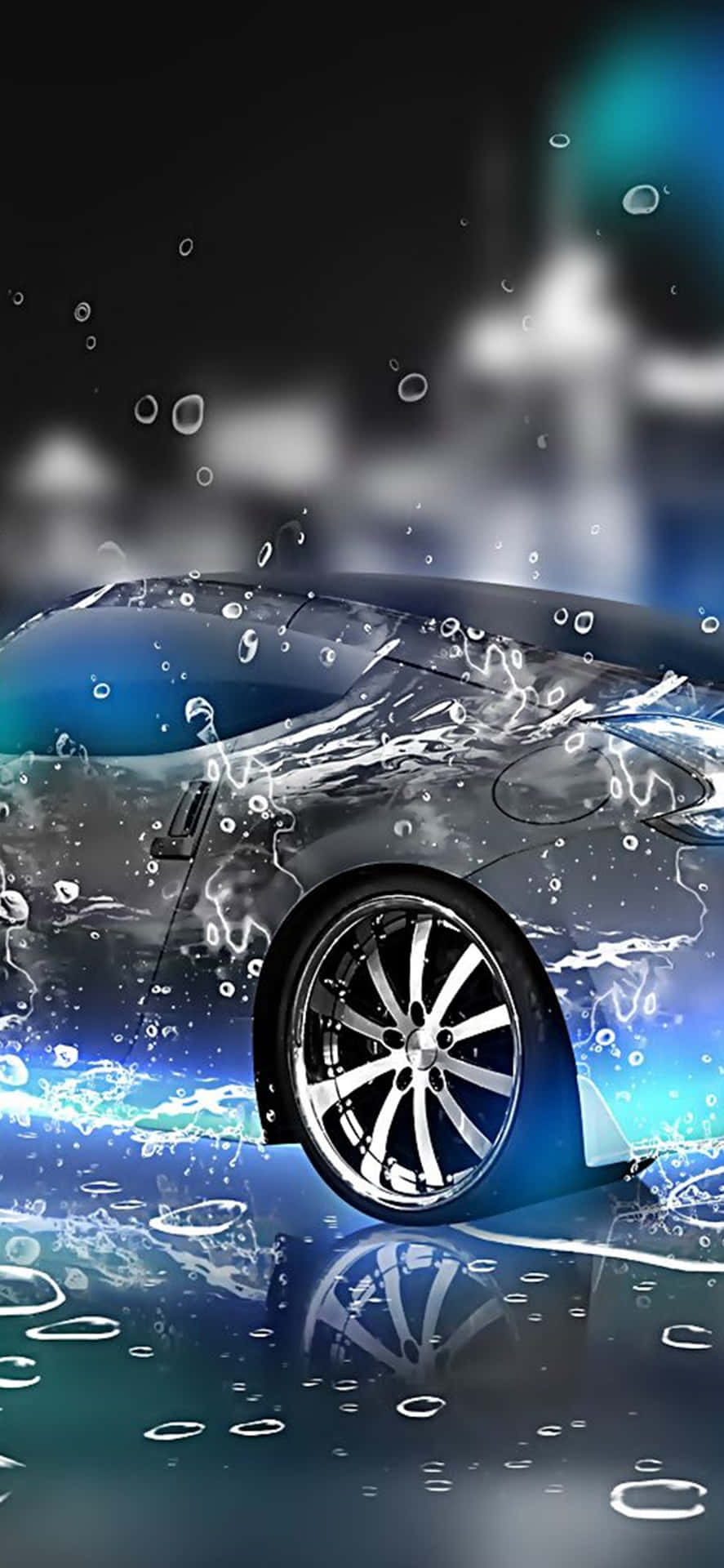 Iphone Xs Desktop Pc Silver Car Water Background