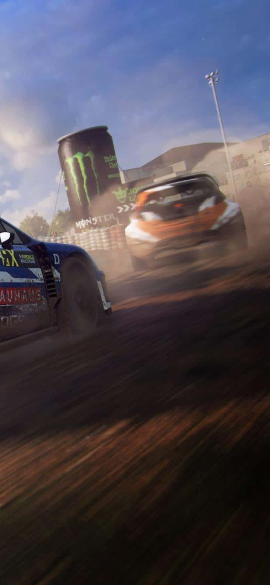 Take on the race with the Iphone Xs and Dirt Rally
