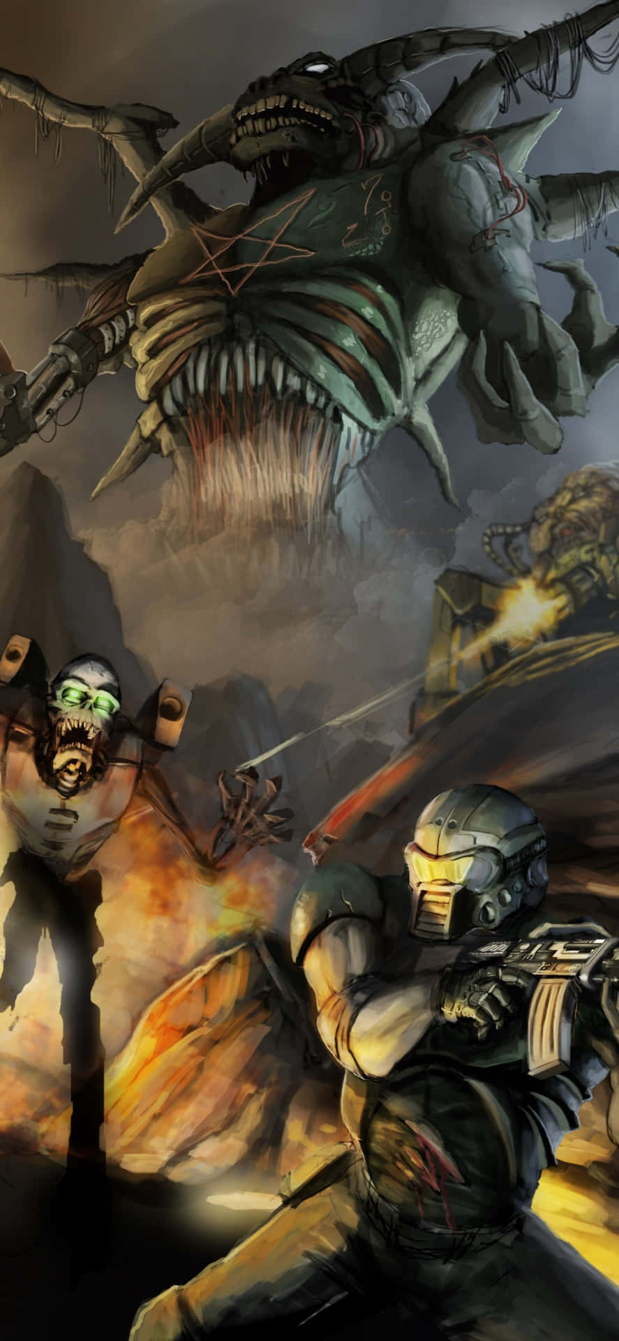 Monsters Doom Iphone Xs Background