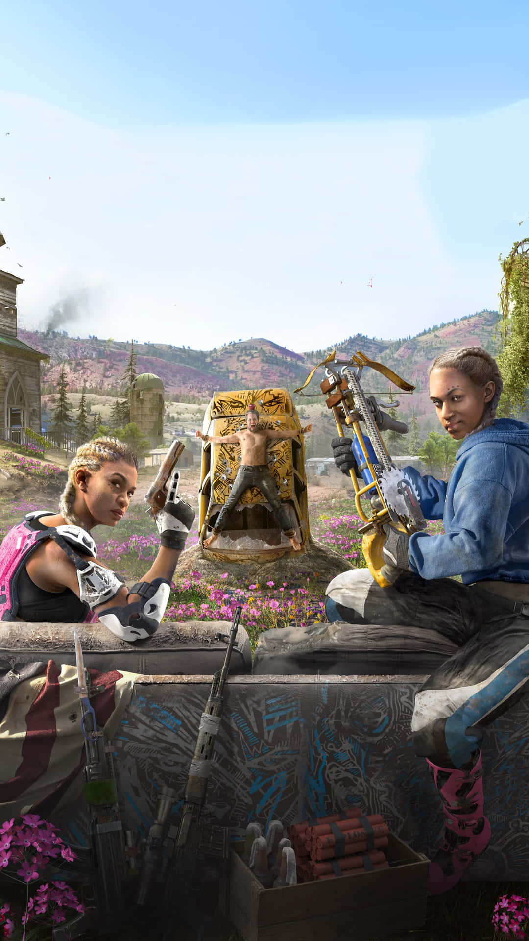 Einatemberaubender Blick Auf Ein Tal Aus Dem Beliebten Spiel Far Cry 4 Auf Einem Iphone Xs